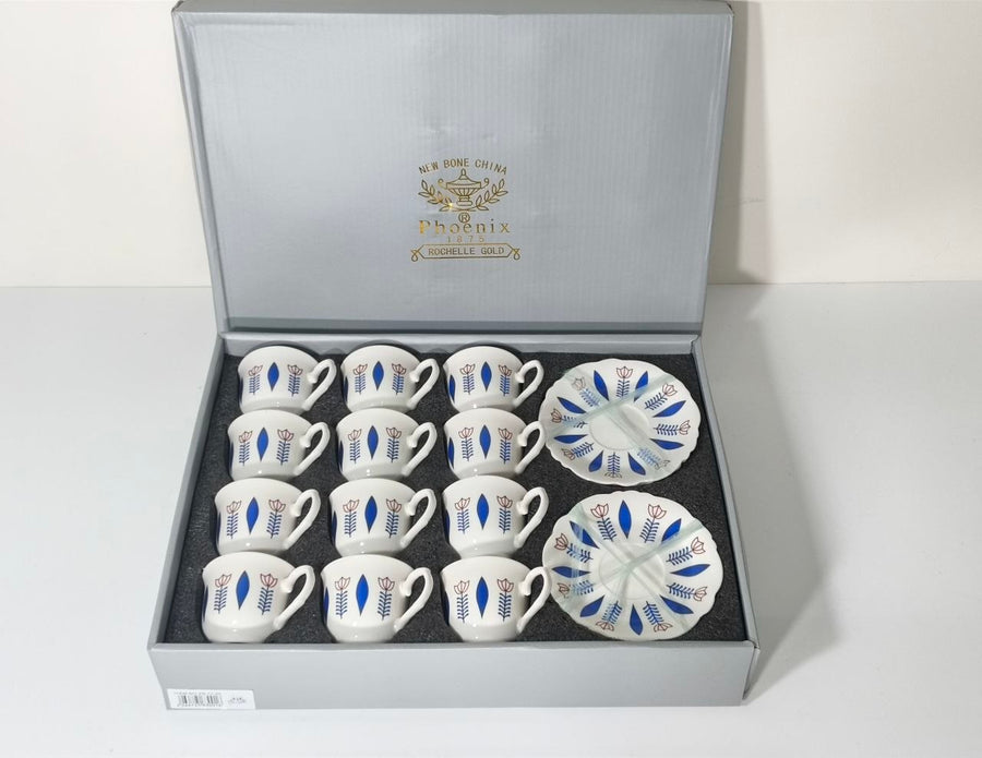 Coffee Cup and Saucer Set of 12 Pieces