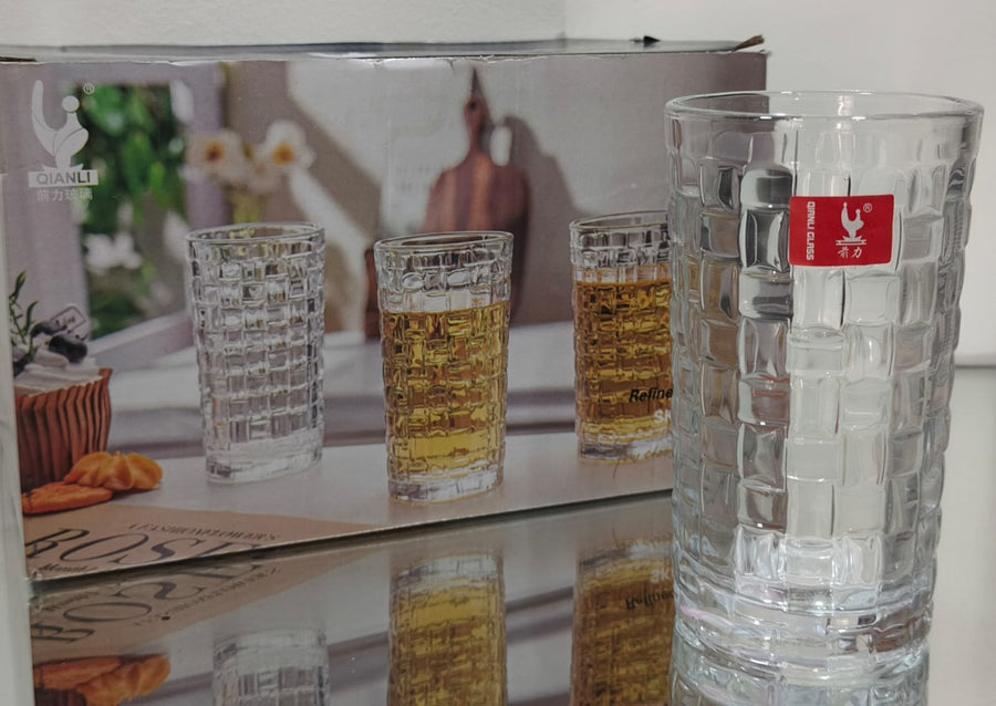 Textured Glass Tumbler