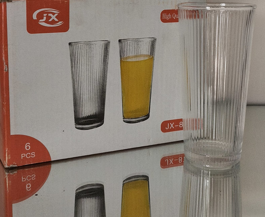 Ribbed Tall Glass Set