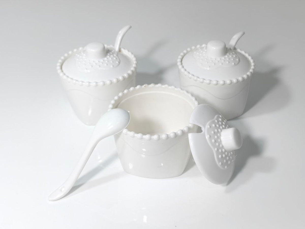 Melamine Sugar Pots x3 PCS