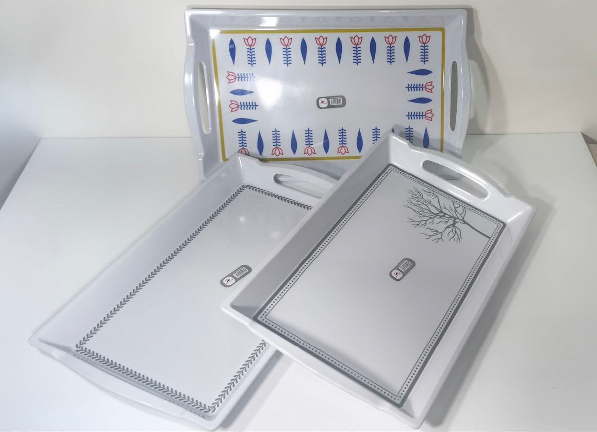 Designed Melamine Tray - Small