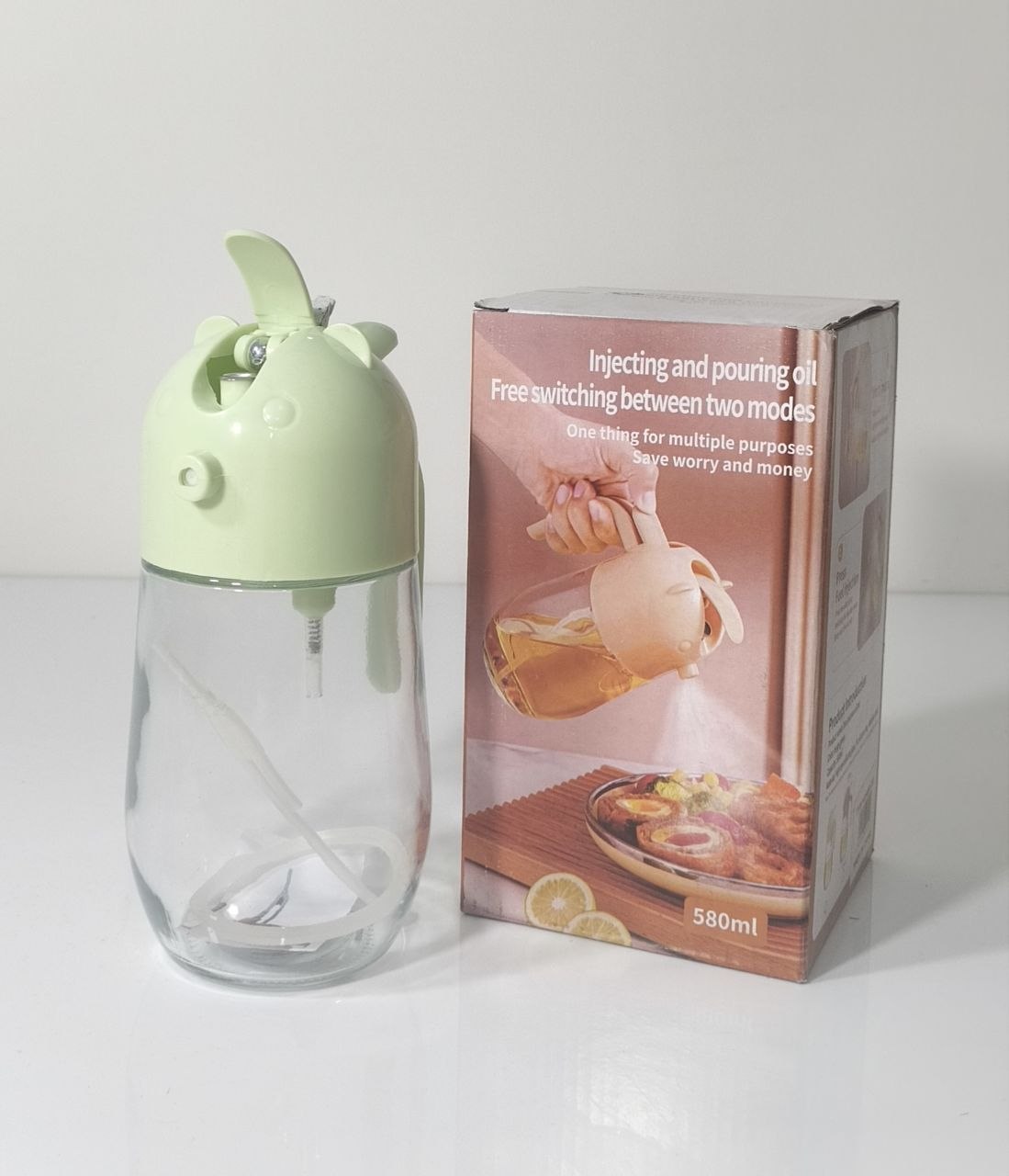 Oil Dispenser Bottle with Built-In Spray