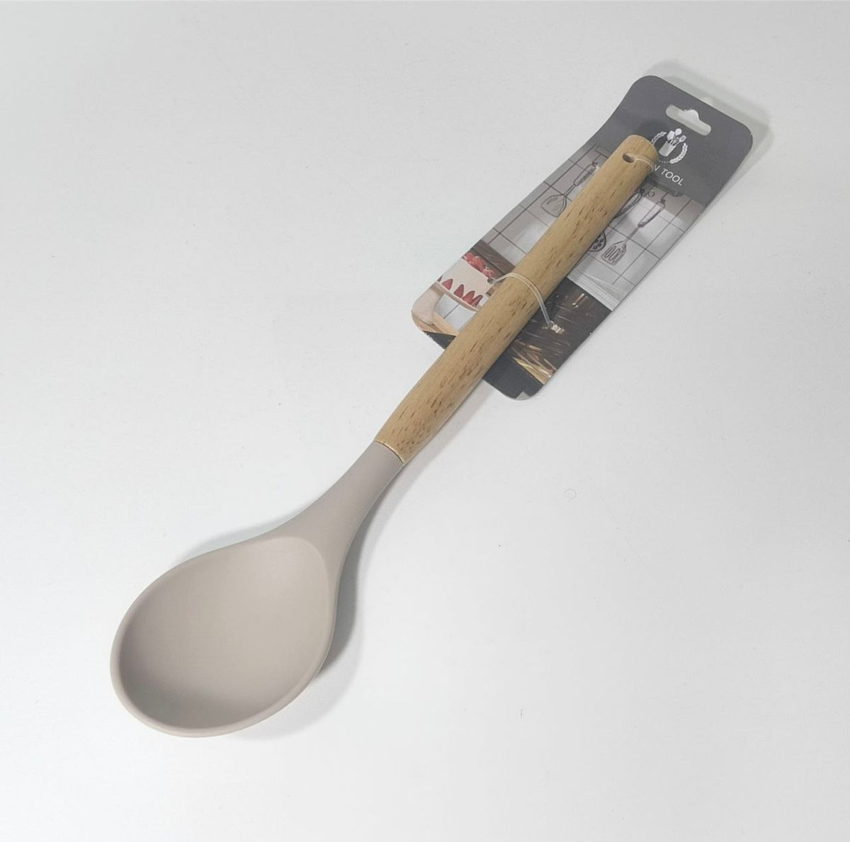 Beige Silicone-Headed Spoon