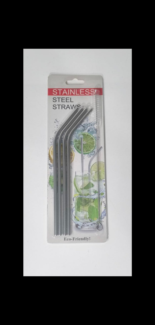 Stainless Steel Straws x4 Pcs