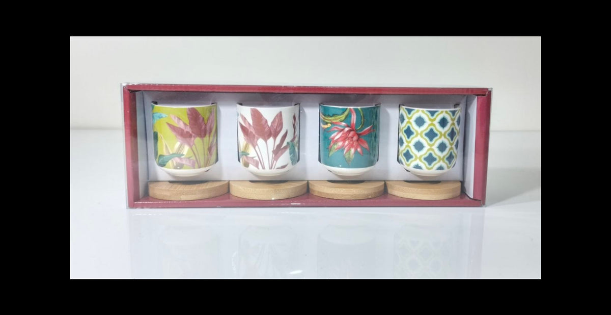 Designed Porcelane Coffee Cups x 4PCS