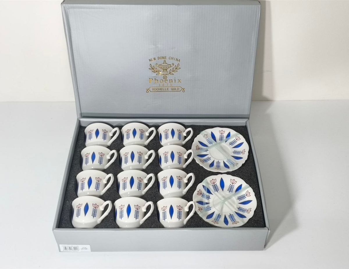 Coffee Cup and Saucer Set of 12 Pieces