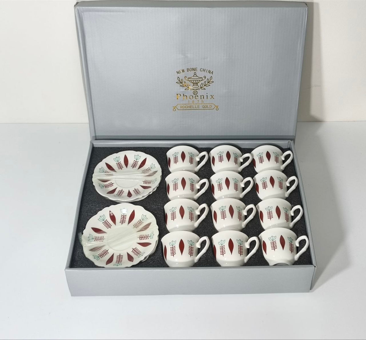Coffee Cup and Saucer Set of 12 Pieces