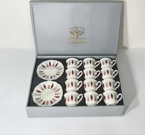 Coffee Cup and Saucer Set of 12 Pieces